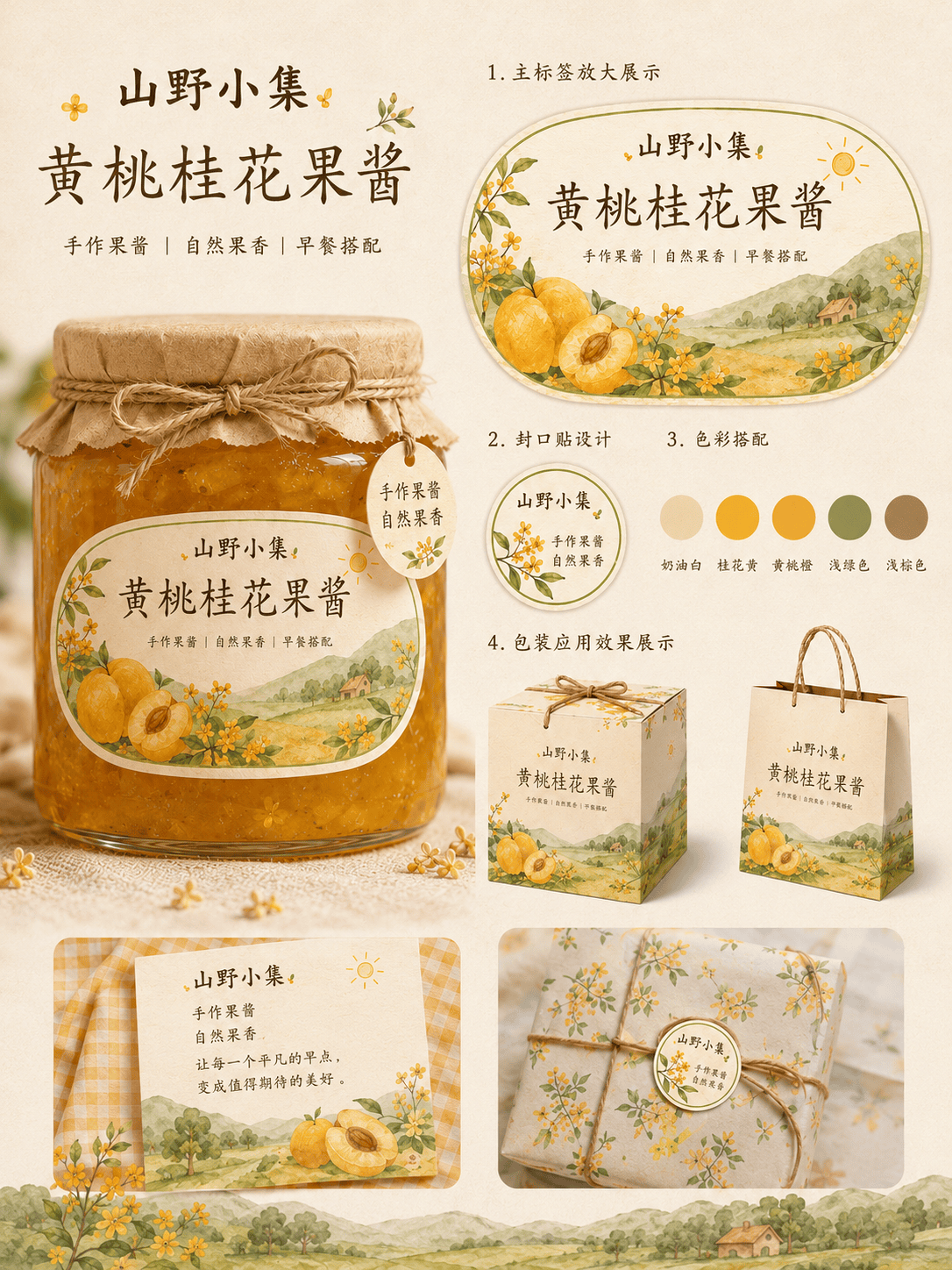成图：山野小集果酱品牌包装稿